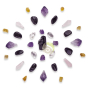 Mandala unique pierre minérale naturelle tourmaline améthyste cristal de roche