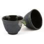 Duo tasses fontes émaillées bleu nuit Fuyuka