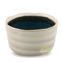 Bol à thé beige et bleu de 400ml en céramique pour le thé