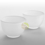 Tasses verres givrées transparentes design contemporain