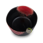 Bol en céramique noir rouge 400ml pour thé en poudre