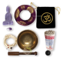 Set pour méditer complet au bol chantant 7 métaux tibétain