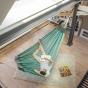 Hamac grande taille 100% coton bio bordure renforcée La Siesta modesta agave