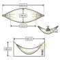 Hamac poids max 200kg La Siesta Modesta flamingo coton bio