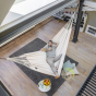 Hamac grande taille 100% coto,n bio bordure renforcée La Siesta modesta latte 
