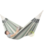 Hamac grande taille 100% coto,n bio bordure renforcée La Siesta modesta olive