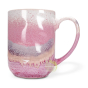 Mug Elsa rose 500ml en grès avec émail réactif unique