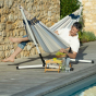 Support réglable acier La Siesta nautico cool grey hamac double