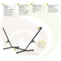 Points forts support hamac simple nautico anthracite La Siesta