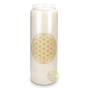 Neuvaine fleur de vie bougie sans parfum blanche