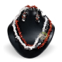 Parure de bijoux connaissance 3 pièces en cristal de roche, hématite et jaspe rouge