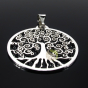 yggdrasil arbre de vie pendentif argenté Ø 35mm