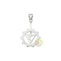Pi chinois support donut argent 3ème chakra clip argent