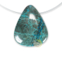 Pendentif chrysocolle pierre minérale naturelle de réconfort