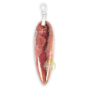 Pendentif rhodochrosite avec attache en argent 925ème pierre minérale naturelle 