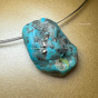 Bijoux en turquoise véritable 10g pendentif poli en pierre naturelle
