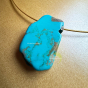 bijoux en turquoise véritable pendentif poli en pierre naturelle