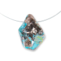 Pendentif turquoise 10g avec insert de pyrite bijou naturelle