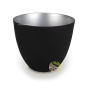 Votive de table noir et argent lithophanie céramique 