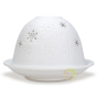 Éclairage d'intérieur dôme lithophanie neige porcelaine