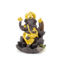 Porte cônes à refoulement doré Ganesh en céramique