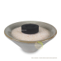 Bol céramique beige pour diffusion d'encens en grains