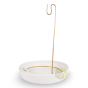 Support tresse népalaise terre cuite blanc pour encens tibétains