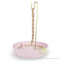 Support à tresse encens népalaise en céramique rose