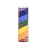 Bougie rainbow stéarine végétale mèche coton fair trade