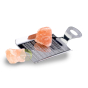 Râpe acier inoxydable et morceaux de sel rose d'Himalaya