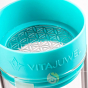 Filtre fleur de vie dans carafe sana flow ocean blue en acier inoxydable