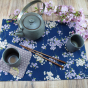 Set cérémonie coton tissus japonais imprimés réversible confection manuelle