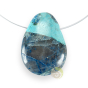 Pendentif shattuckite turquoise pendant pierre naturelle minérale bijoux pur