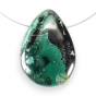 Pendentif shattuckite vert foncé pendant pierre naturelle minérale bijoux pur