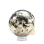 Sphère 160g pyrite du Pérou avec support diamètre 40mm environ
