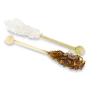Bâtons de sucre candi blanc et brun de 9cm