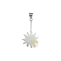 Clip attache pi chinois soleil argent 925e donut pierre minérale