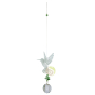 Mobile à vent colibri suspension acier inoxydable avec cristal
