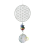 Fleur de vie mobile suspension feng shui vent et cristal