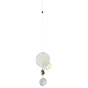 Suspension à vent mobile fleur de vie cristal acier inoxydable