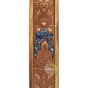 Support encens en bois et pierre minérale Bouddha sodalite