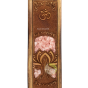 Support encens en bois et pierre minérale lotus quartz rose
