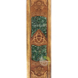Support encens en bois et pierre minérale aventurine nœud de la trinité