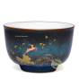 Tasse émaillée 120ml coffret cadeau bois ouverture éventail