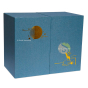 Coffret rangement 4 tasses au design animalier doré 