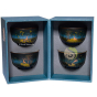 Ensemble 4 tasses décor fin doré 120ml coffret bois 