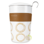 Circular cognac Teaeve by Eigenart tisanière 350ml filtre inox couvercle double paroi