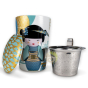 Geisha petrol Teaeve tisanière double paroi avec filtre amovible inoxydable