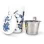 Luna white Teaeve tisanière 400ml double paroi filtre amovible inoxydable
