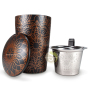 Mandala ebony Teaeve by Eigenart tisanière double paroi 350ml filtre amovible inoxydable